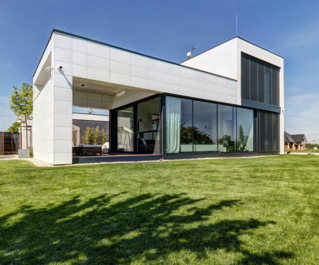 CLT rodinný dom Praha záhrada