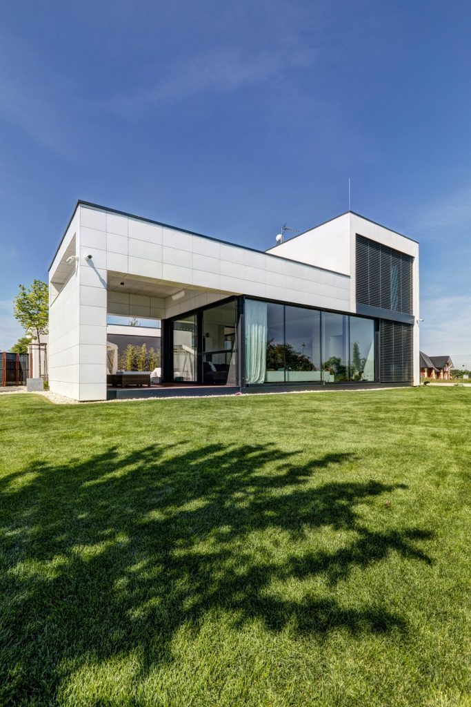 CLT rodinný dom Praha záhrada