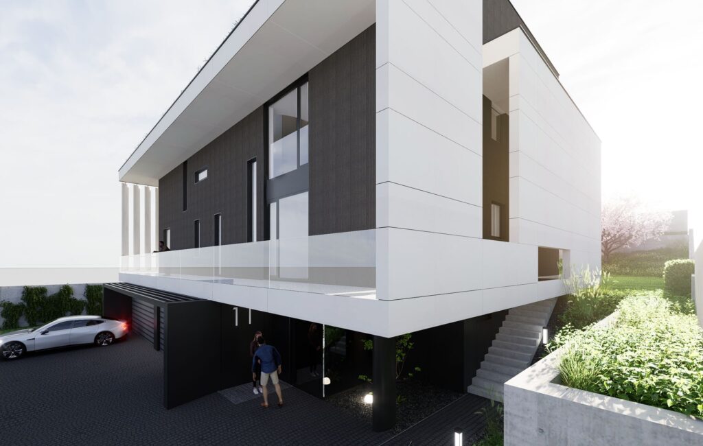 Vila, Staré mesto BA, závetrie vstupu, atelier Peráček