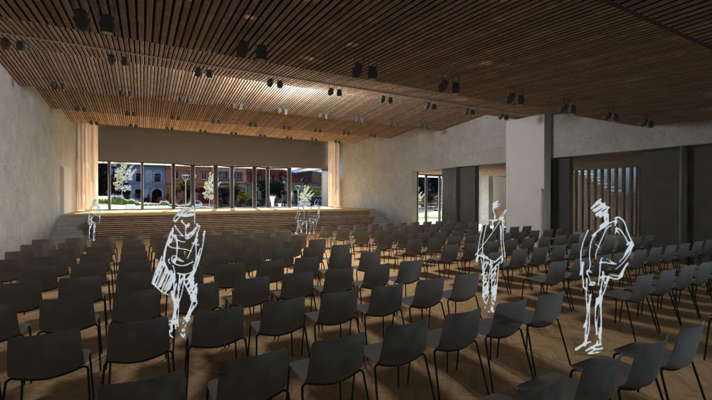 prístavba kultúrneho domu interiér