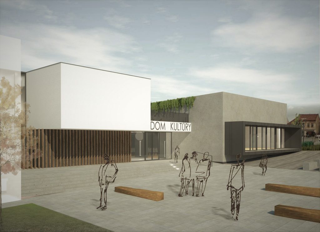 prístavba kultúrneho domu v Nitrianskom Pravne