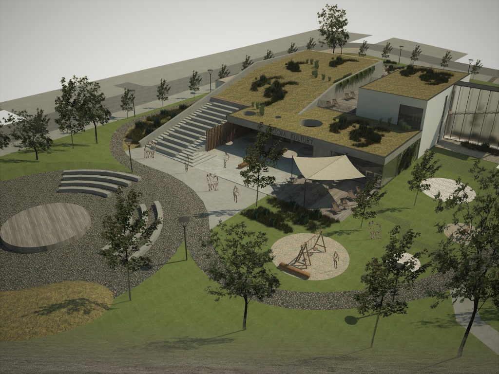 prístavba kultúrneho domu vizualizácia