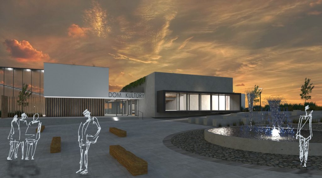prístavba kultúrneho domu fontána