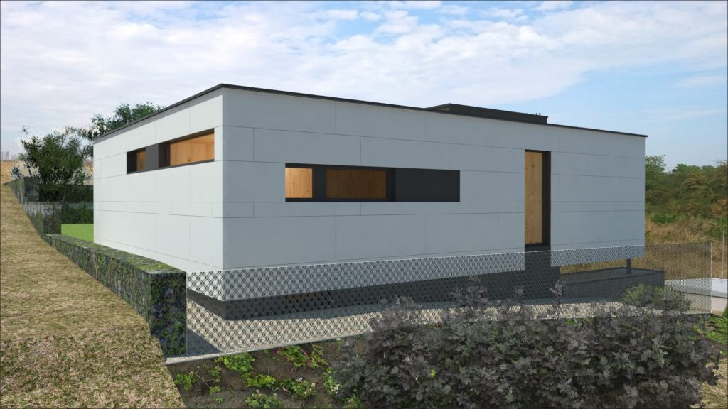 Drevodom Šenkvice pohľad od suseda