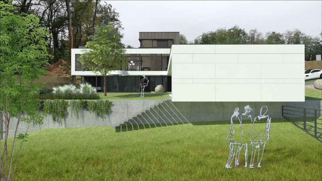 Drevodom v Rači ateliér Molnár Peráček vizualizácia