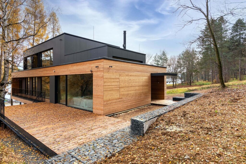 Rodinný dom CLT 20 drevo cembrit