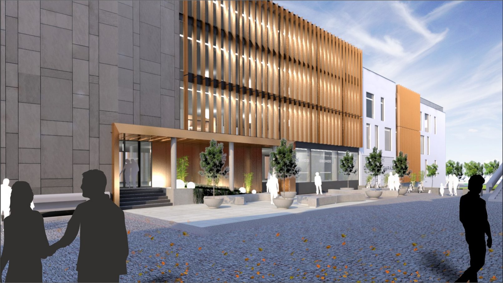 Polyfunkčný objekt architekti Molnár Peráček Nitra vizualizácia 3