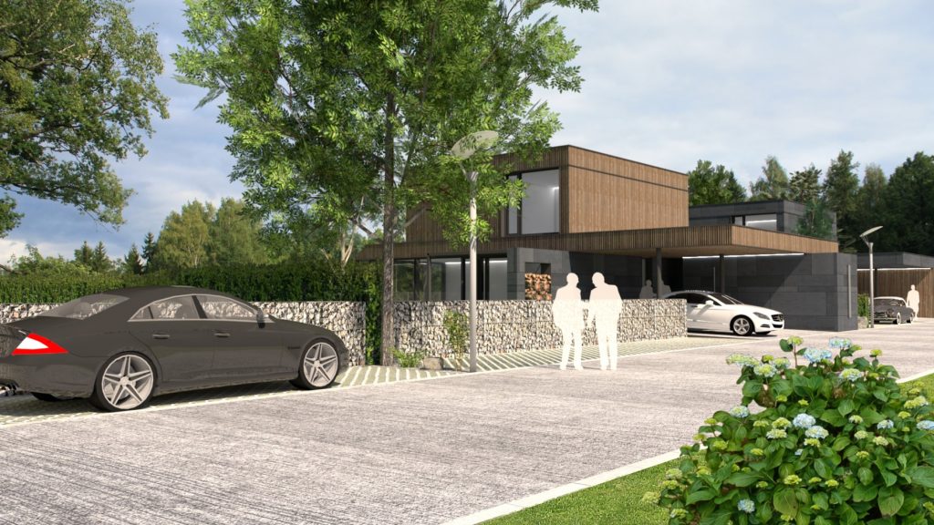 Drevodom Velka Bytca vizualizacia pergola