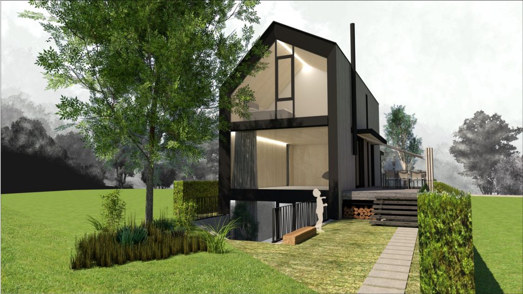 CLT chata ateliér Molnár Peráček - vizualizácia