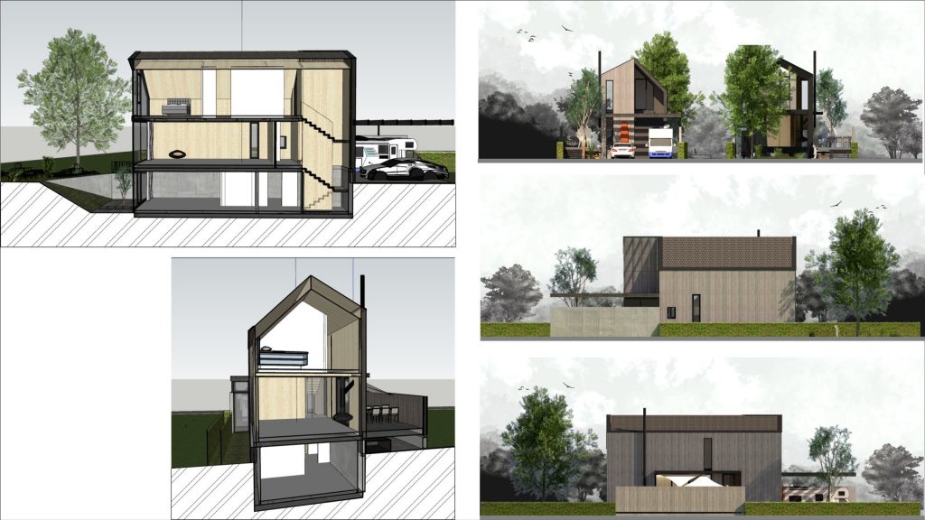 CLT chata ateliér Molnár Peráček - pohľady