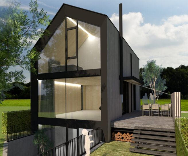 CLT chata ateliér Molnár Peráček - vizualizácia 2