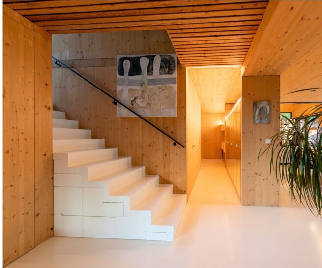 Drevodom schody liata podlaha