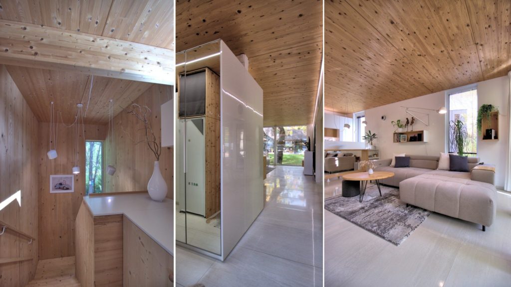 drevenný interiér CLT