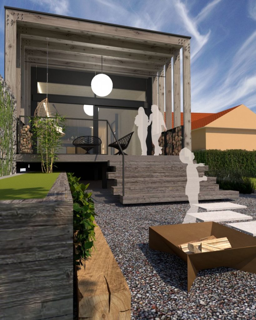 CLT32 drevodom terasa schody Molnár Peráček