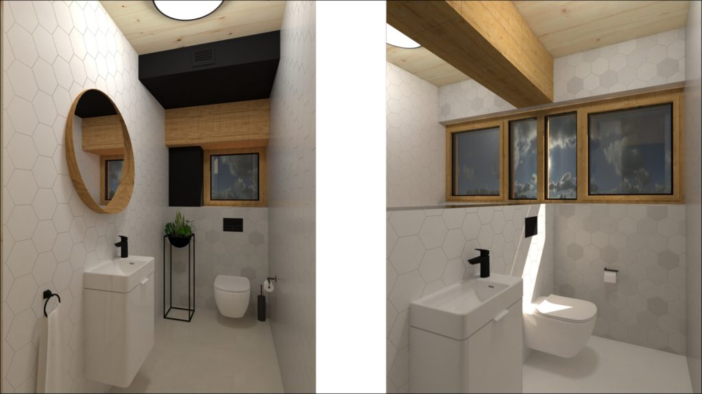 Interiér domu CLT 20 Kováčová WC Molnár Peráček