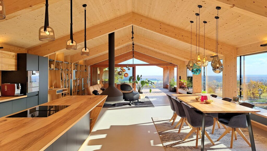 CLT interiér atelier Peráček obývačka