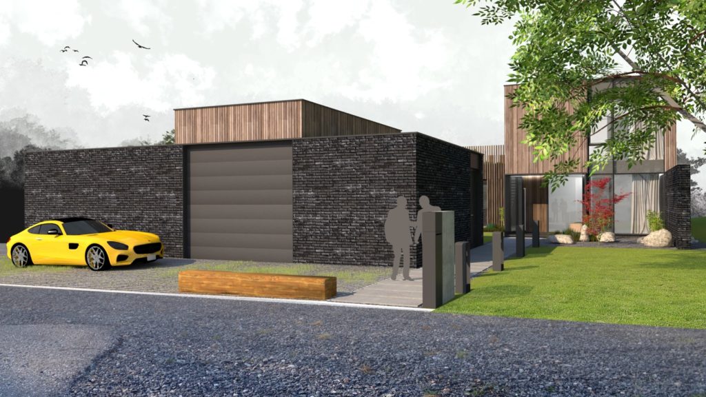 Rodinný dom CLT 33 vstup Molnár Peráček