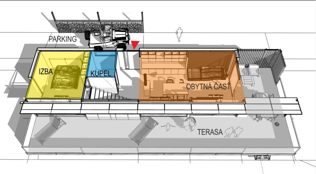 Chata CLT 34 pôdorys 1 Peráček
