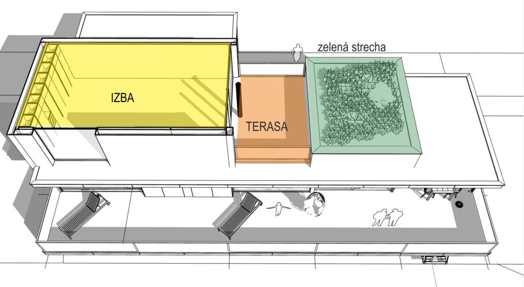 Chata CLT 34 pôdorys 2 Peráček