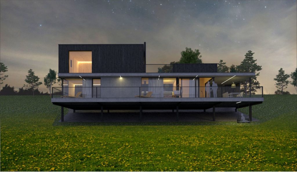 Chata CLT 34 osvetlenie Peráček