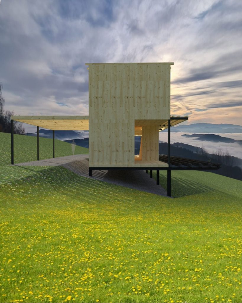 Chata CLT 34 CLT skelet Peráček