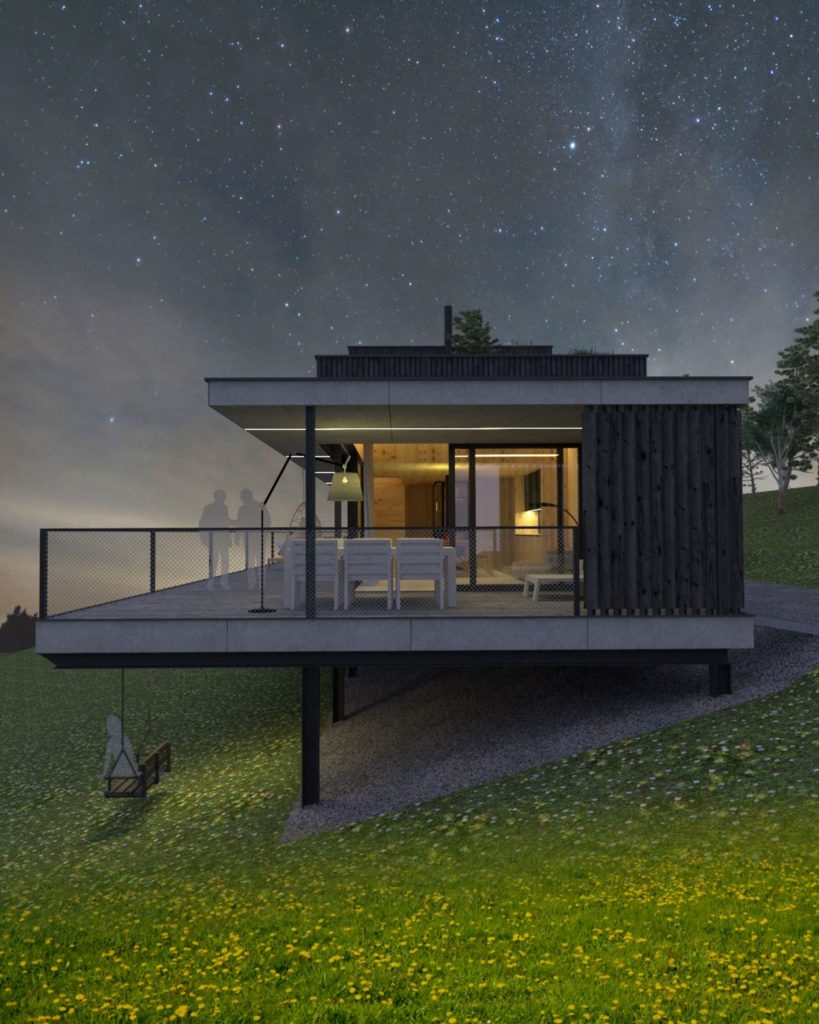 Chata CLT34 vo svahu Peráček