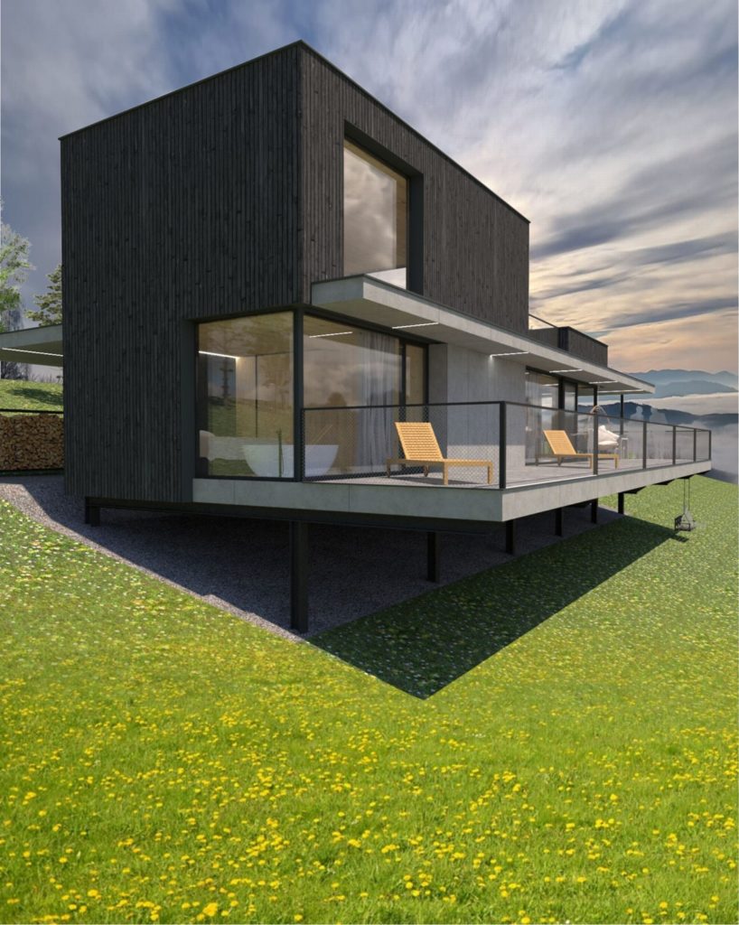 Chata CLT 34 terasa na konzole Peráček