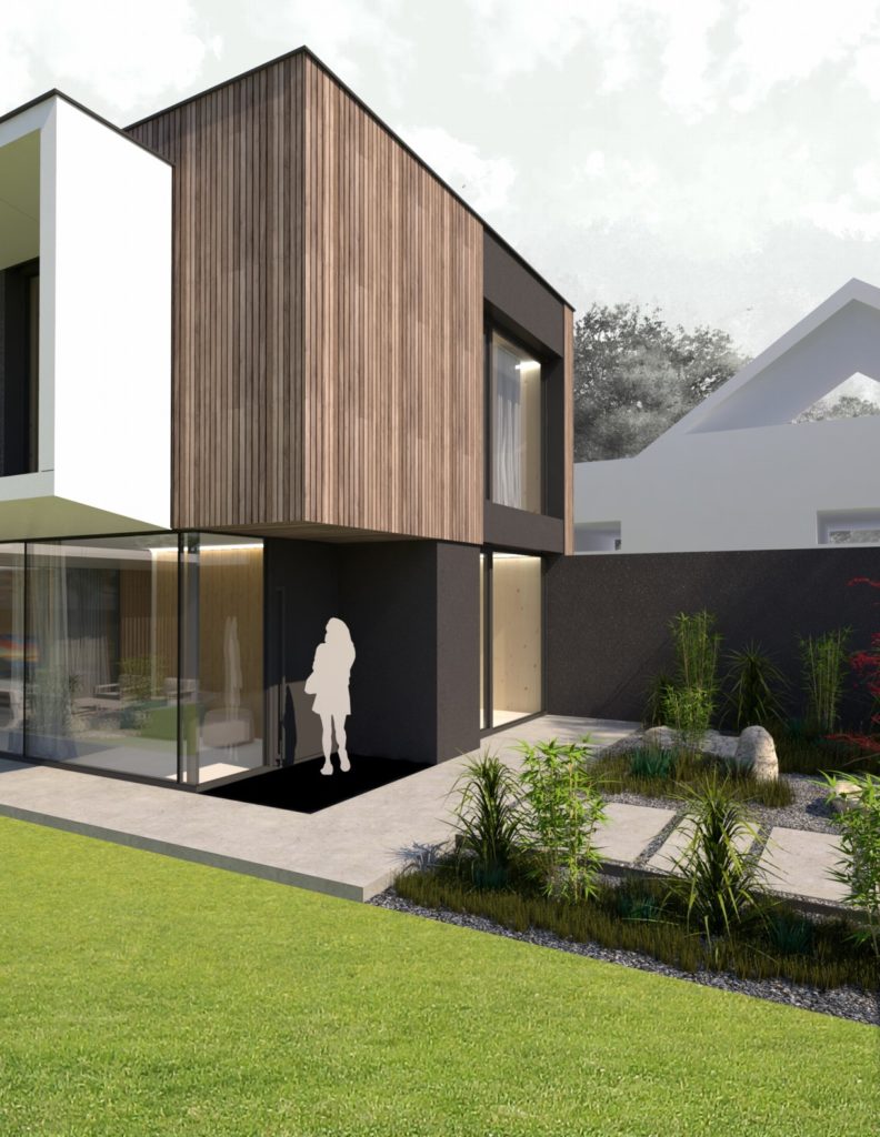 Rodinný dom CLT 33_V2 krytá vstup Molnár Peráček