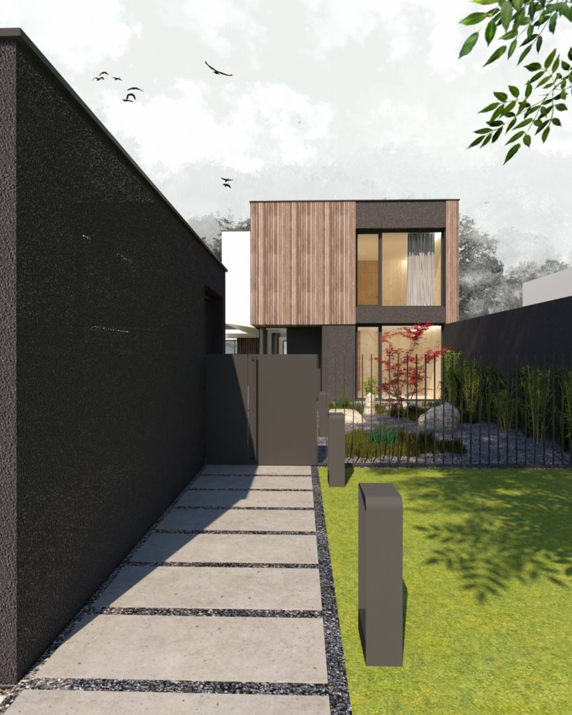 Rodinný dom CLT 33_V2 vstup Molnár Peráček