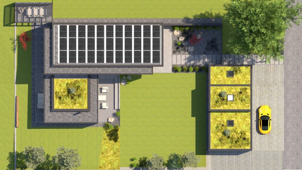 Rodinný dom CLT 33_V2 situácia Molnár Peráček