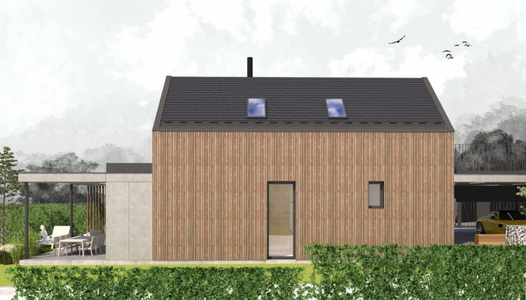 Rodinný dom CLT 36 drevená fasáda atelier MOLNÁR-PERÁČEK