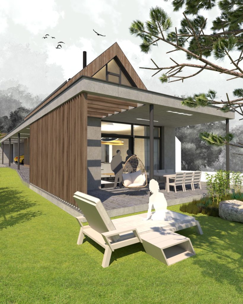 Rodinný dom CLT 36 lamely terasy atelier MOLNÁR-PERÁČEK