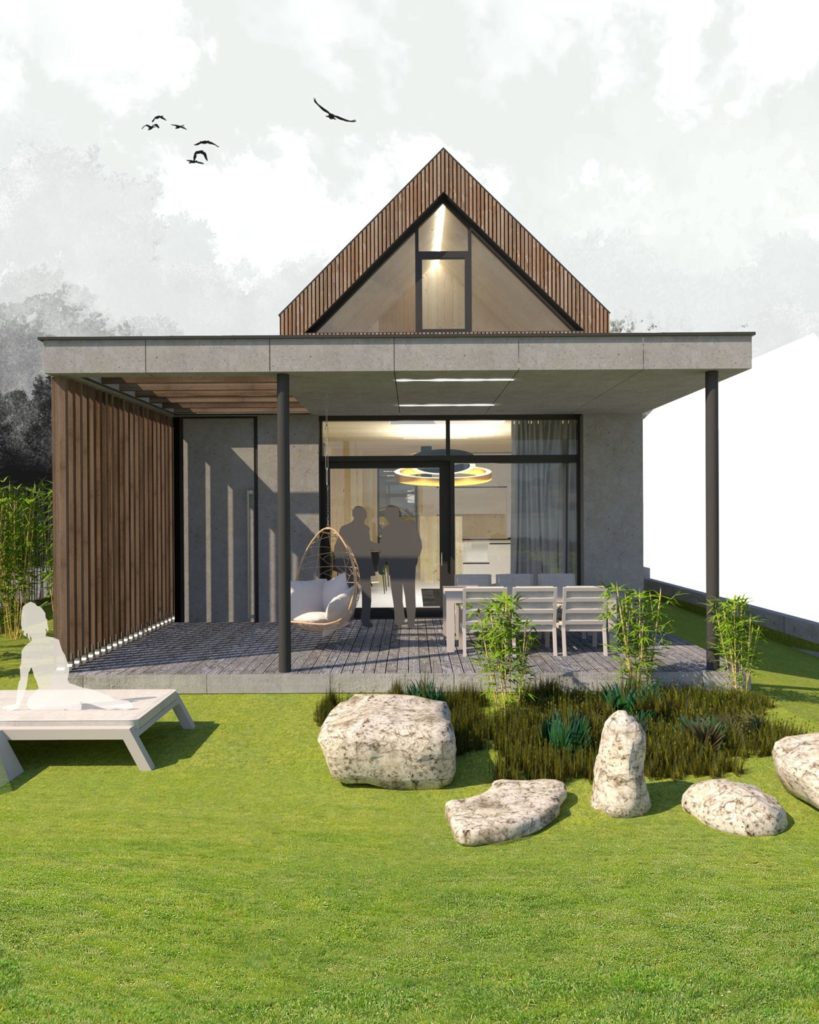 Rodinný dom CLT 36 HS portál atelier MOLNÁR-PERÁČEK