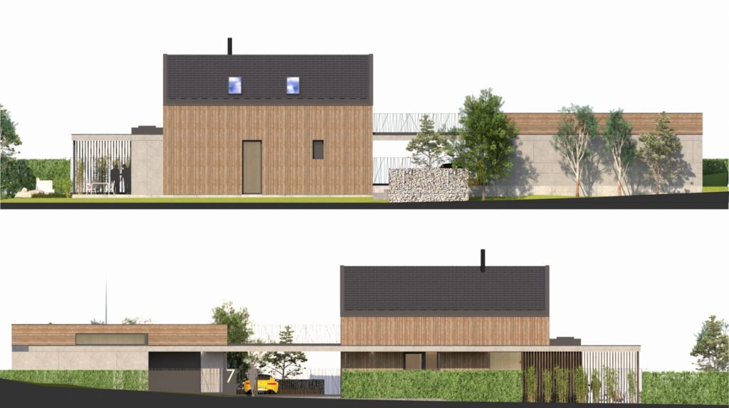 Rodinný dom CLT 36 pohľady bočné atelier MOLNÁR-PERÁČEK