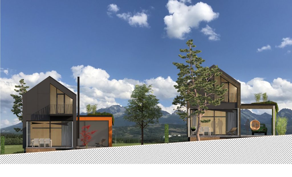 Rastúci CLT dom Peráček pohľad