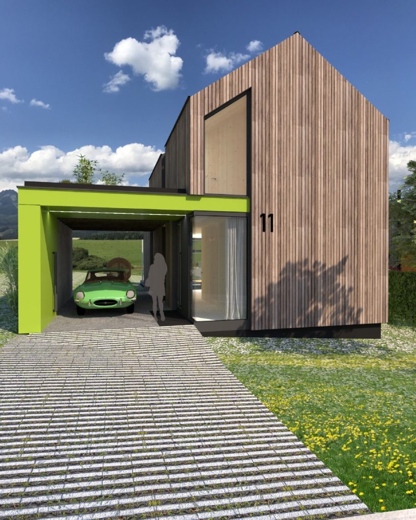 Rastúci CLT dom Peráček vstup