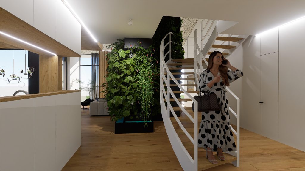 návrh interiéru atelier Peráček schodisko