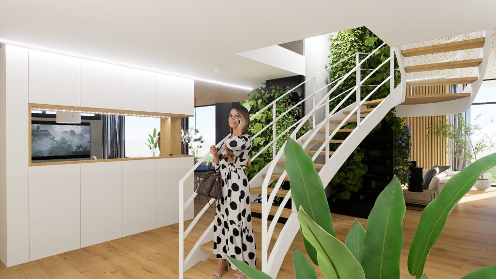 návrh interiéru atelier Peráček schody