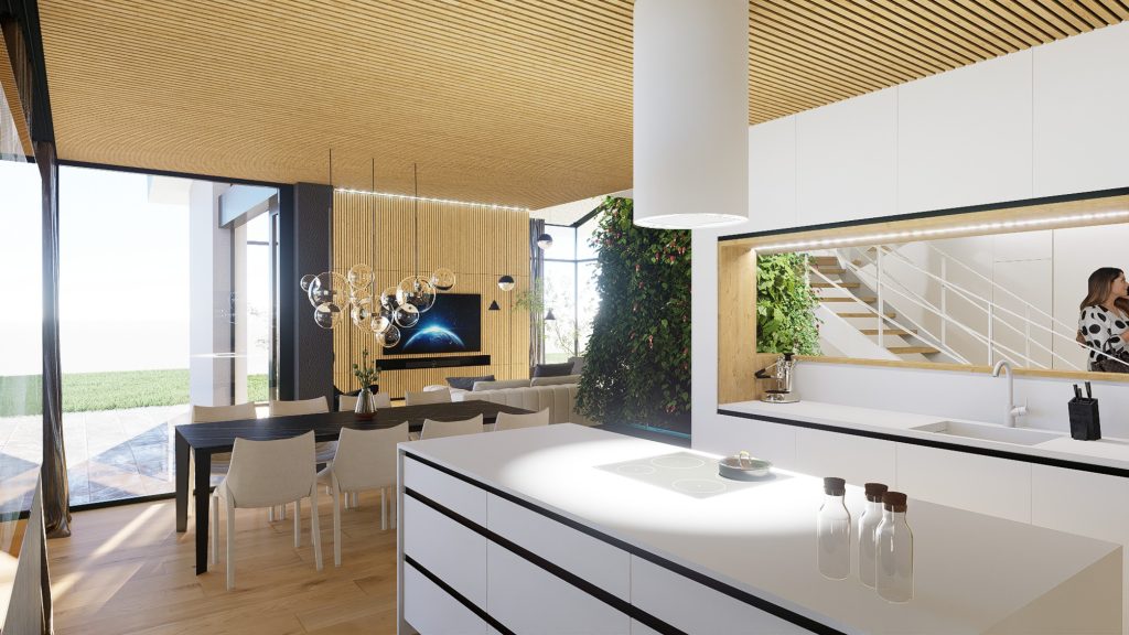 návrh interiéru atelier Peráček varný ostrov