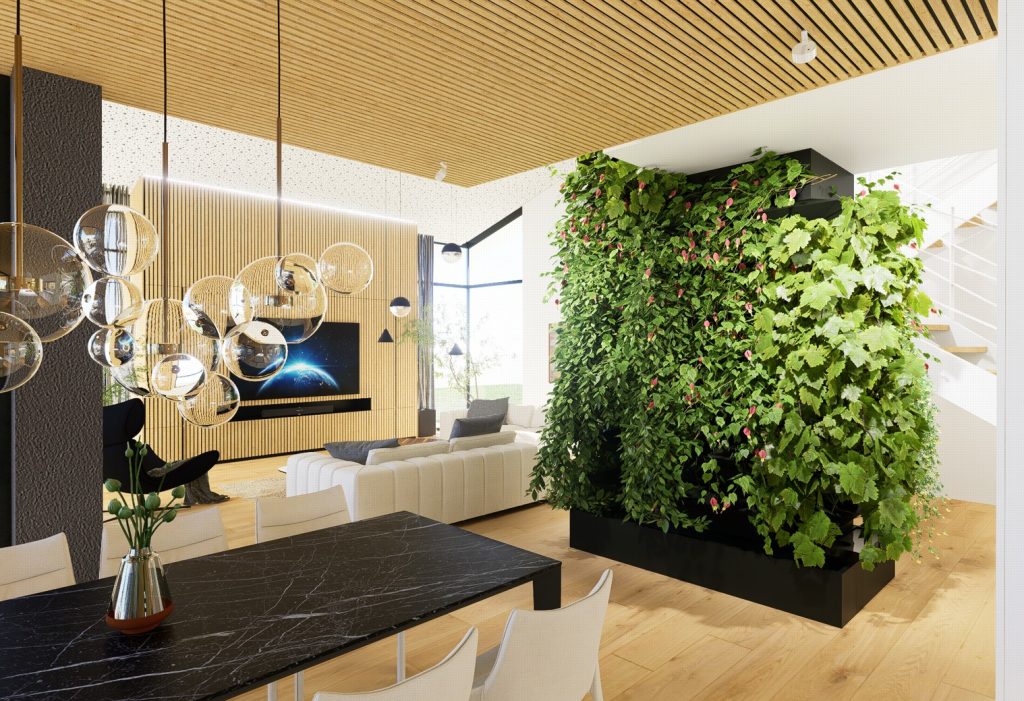 návrh interiéru atelier Peráček stolovanie