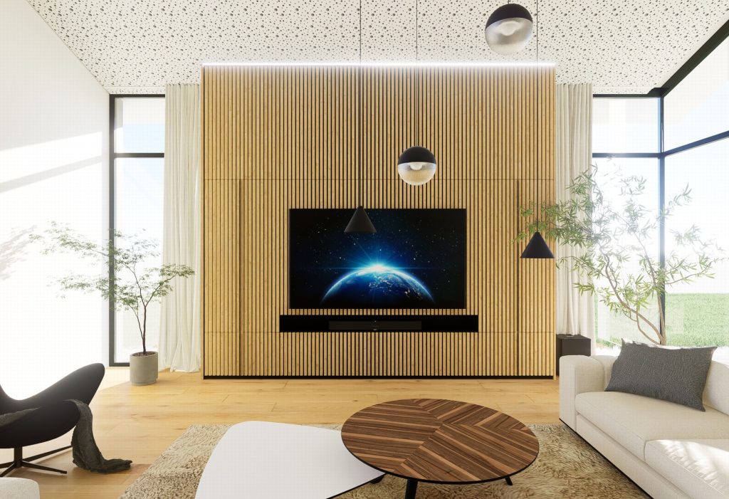 návrh interiéru atelier Peráček TV stena