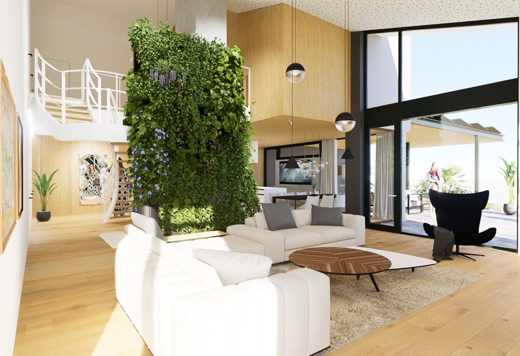 návrh interiéru atelier Peráček obytná hala