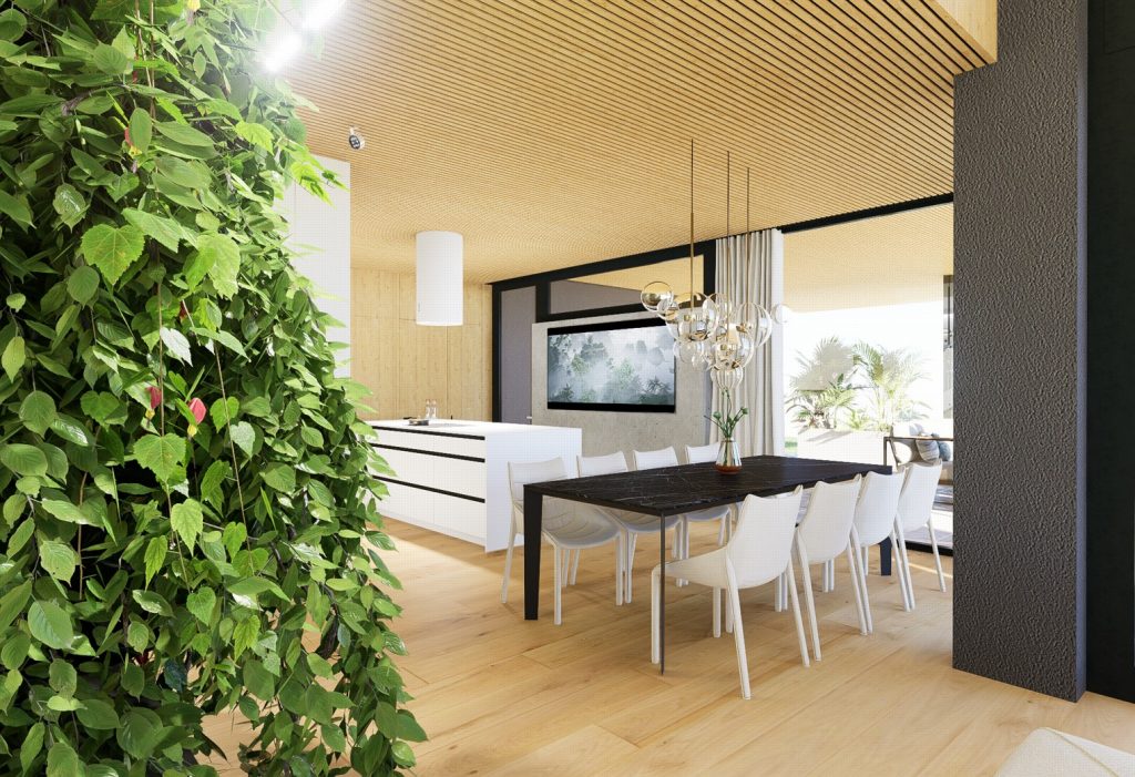 návrh interiéru atelier Peráček jedáleň