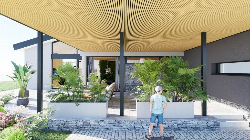 návrh interiéru atelier Peráček krytá terasa