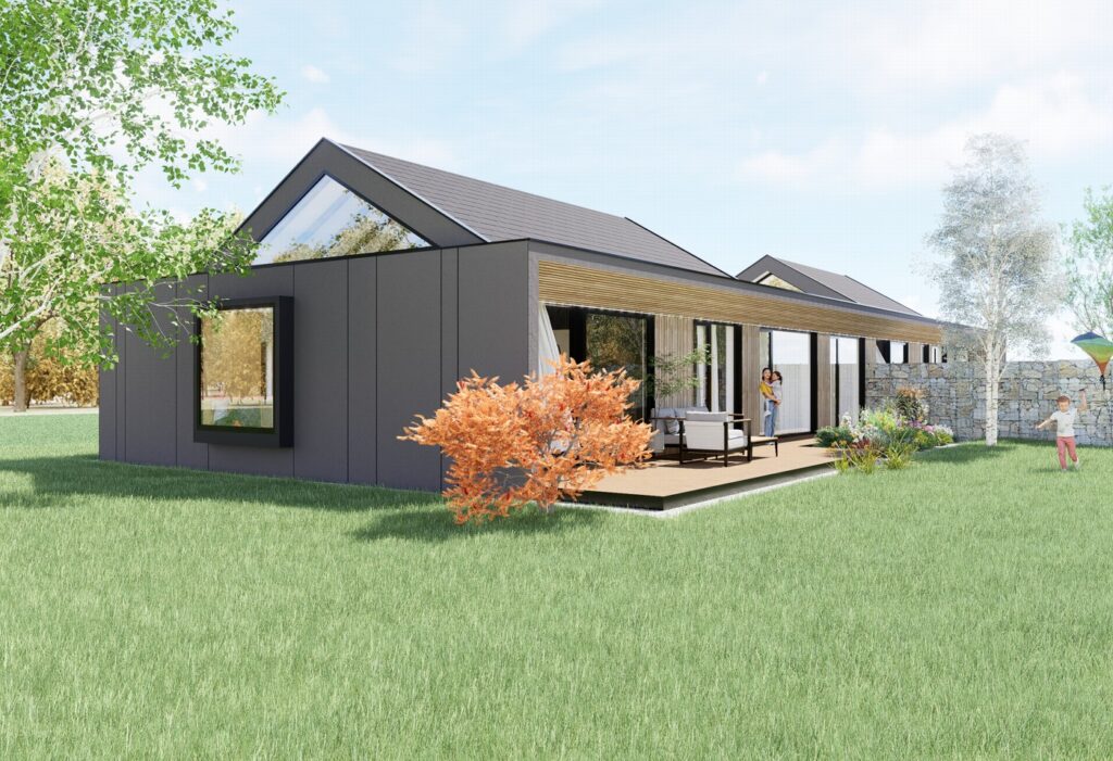 Rodinný dvojdom, ateliér Peráček sedlová strecha