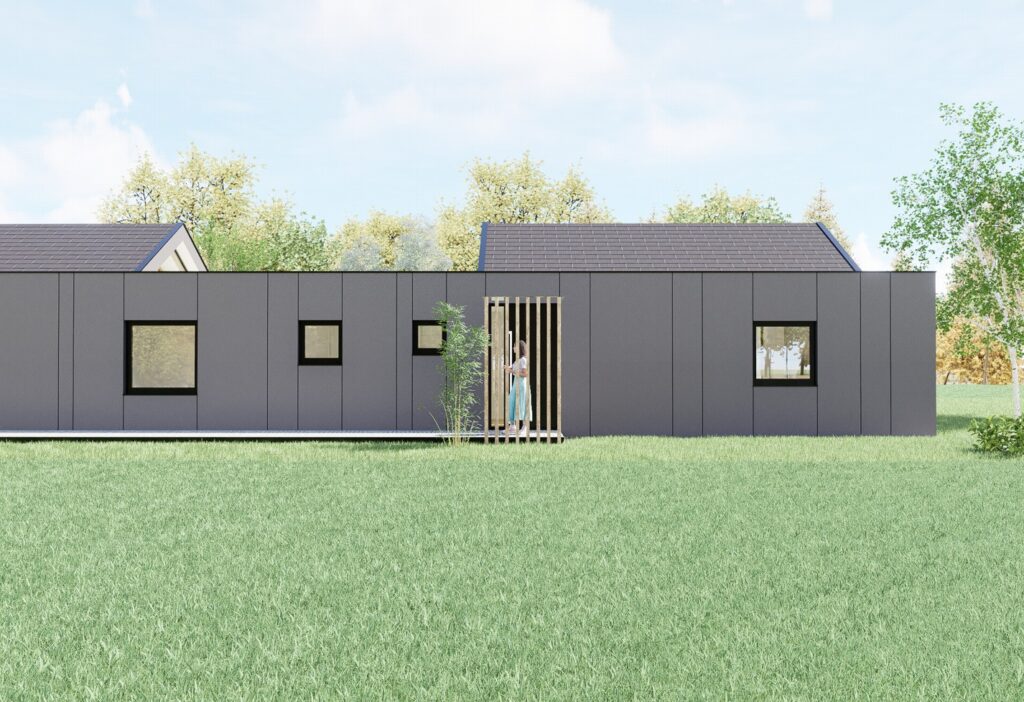 Rodinný dvojdom, ateliér Peráček fasáda