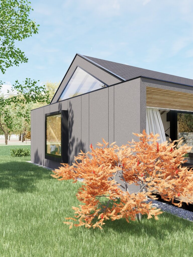 Rodinný dvojdom, ateliér Peráček okno