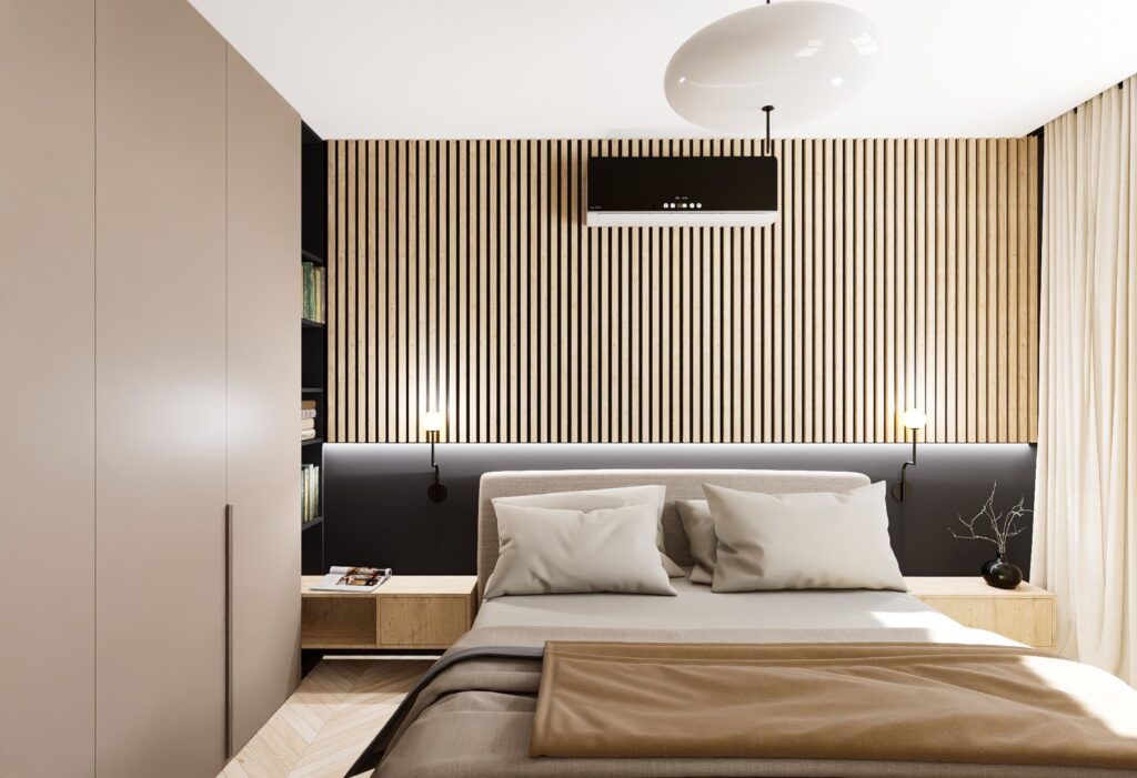 rekonštrukcia bytu atelier Peráček posteľ