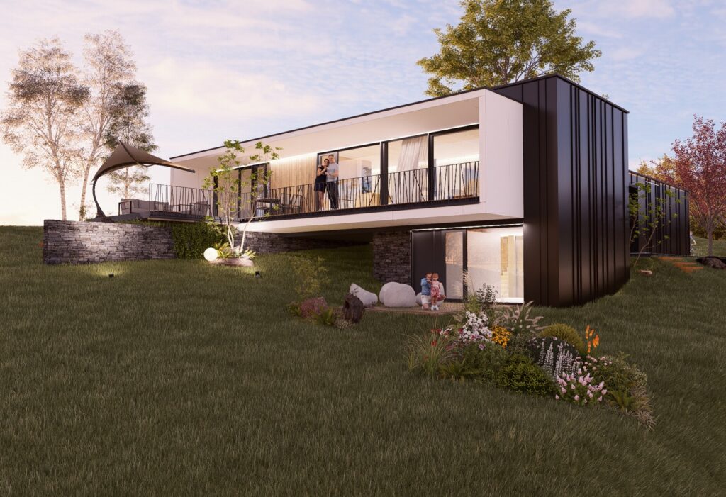 CLT dom pod lipou terasa Peráček