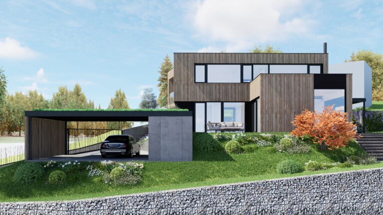 Rodinný dom CLT 40 vo svahu